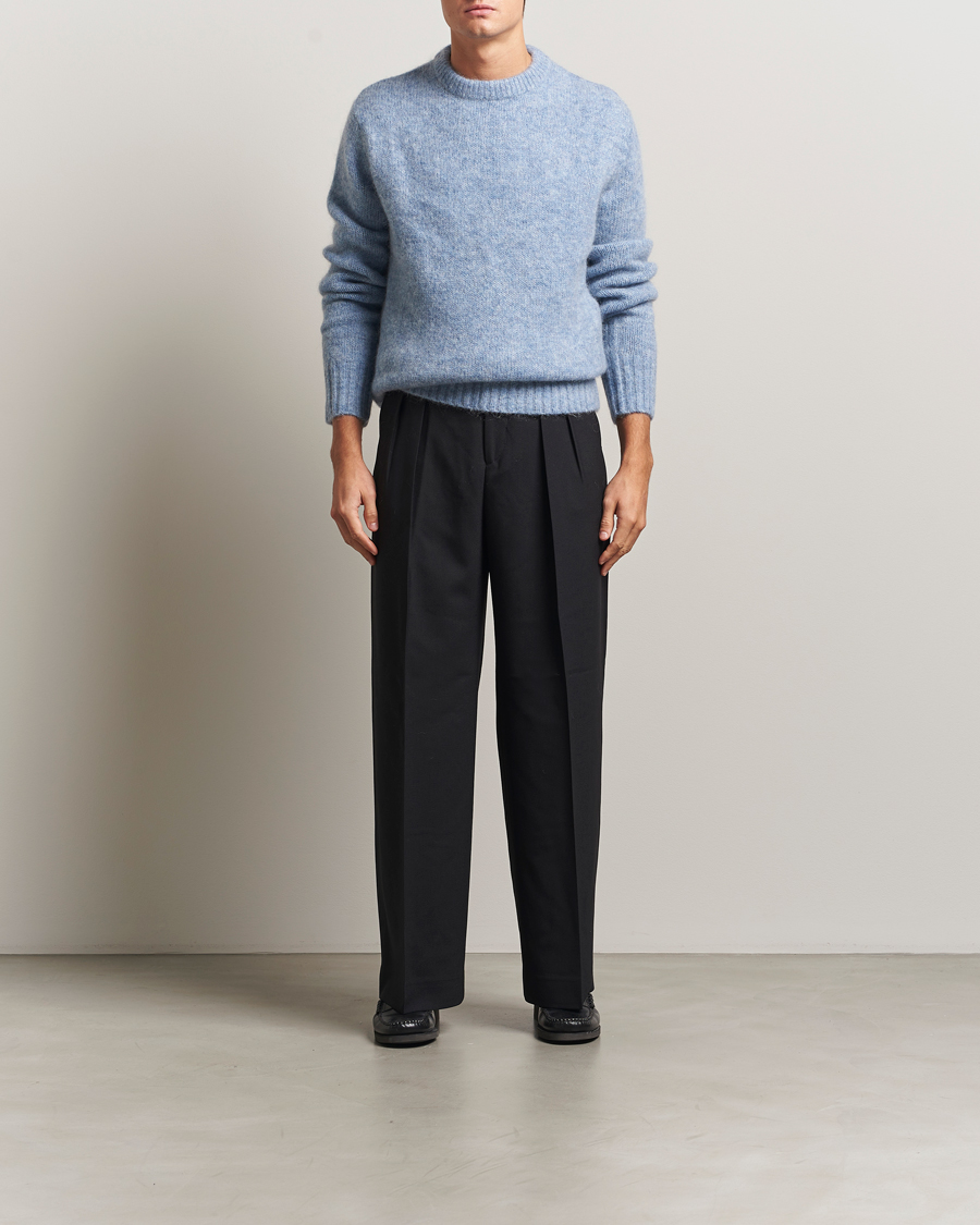 Herre | Gensere | A Day's March | Tietar Mohair Sweater Light Blue