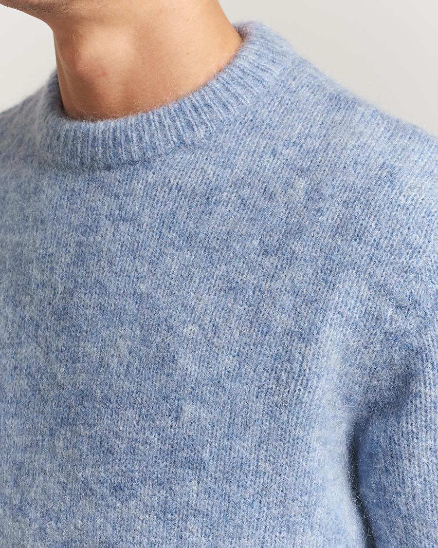 Herre | Gensere | A Day's March | Tietar Mohair Sweater Light Blue