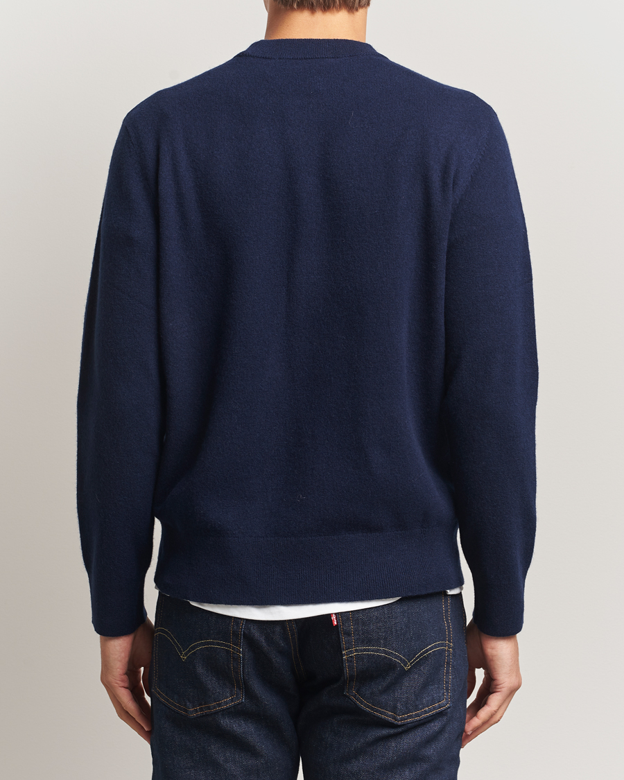 Herre | Gensere | A Day's March | Marlow Cashmere Blend Sweater Navy