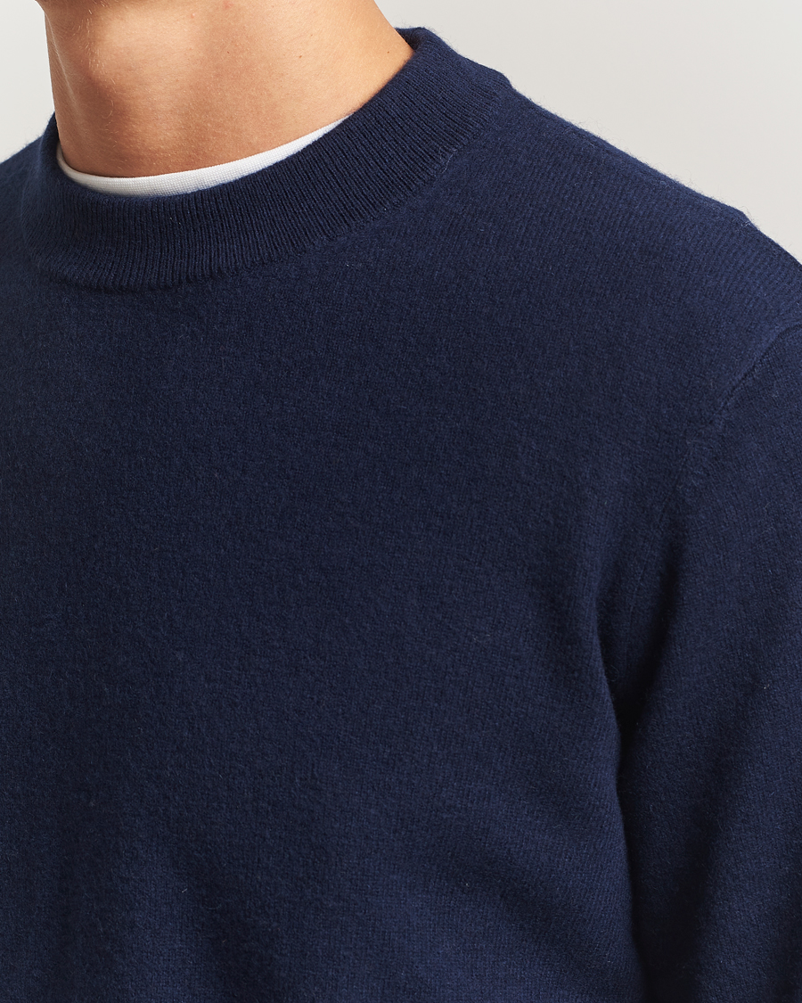Herre | Gensere | A Day's March | Marlow Cashmere Blend Sweater Navy