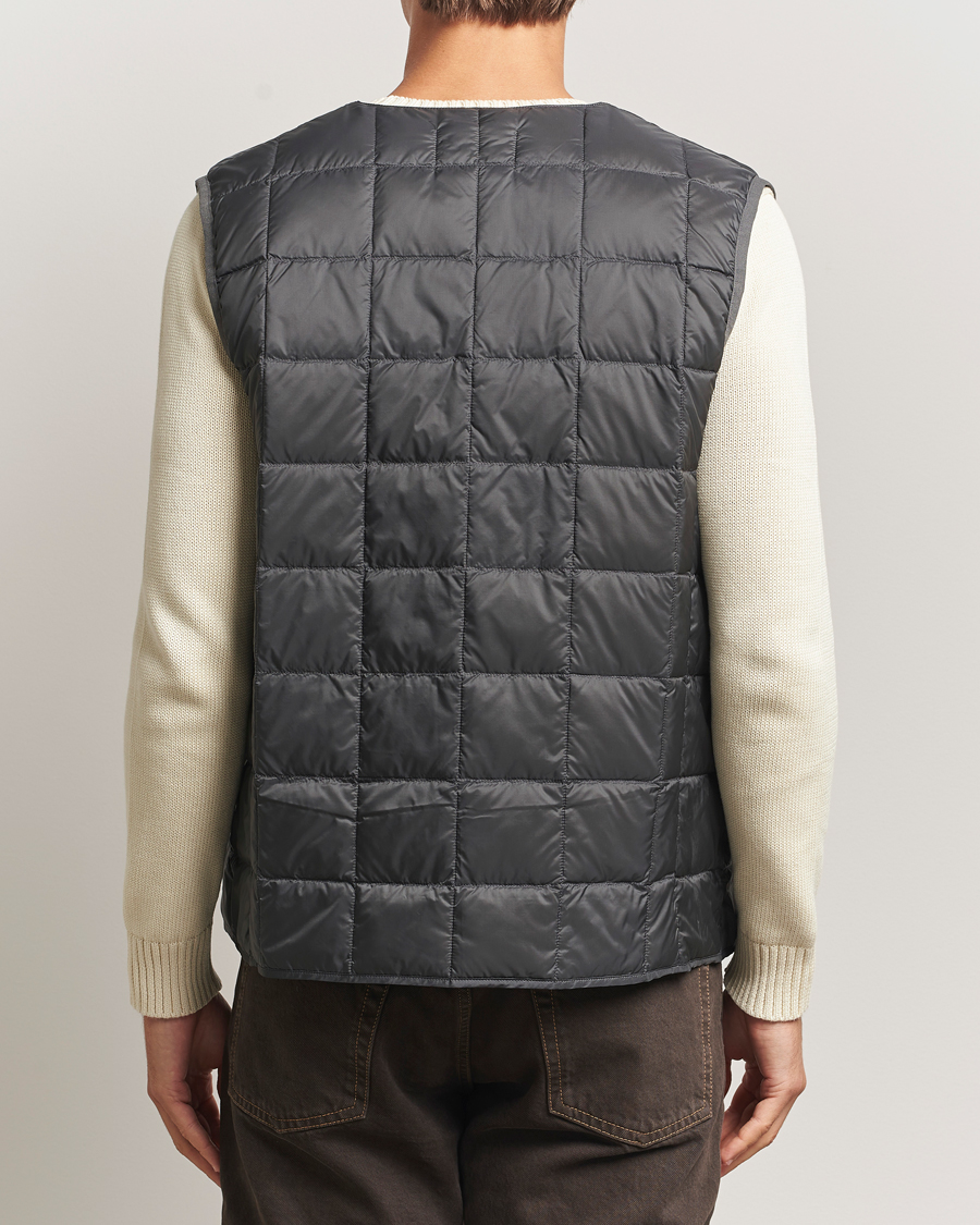 Herre | Jakker | TAION | V-Neck Lightweight Down Vest Dark Grey
