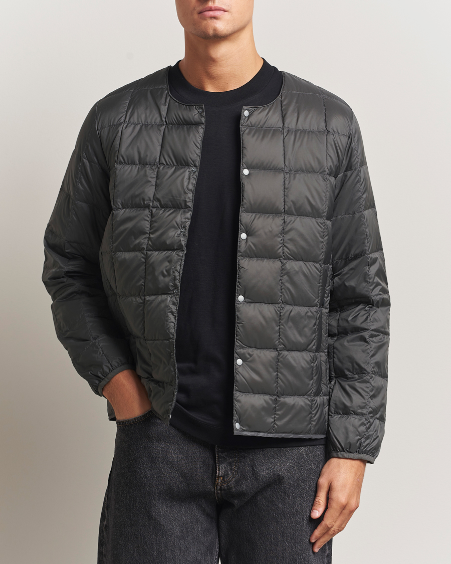 Herre | Jakker | TAION | Crew Neck Button Down Jacket Dark Grey