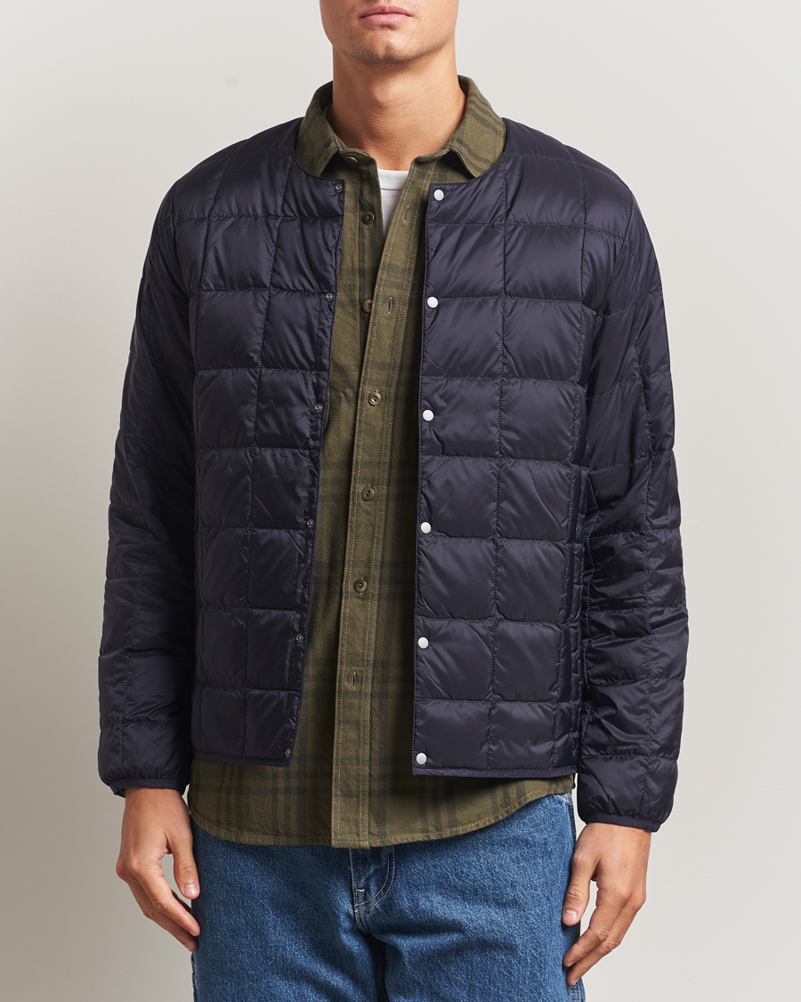 Herre | Jakker | TAION | Crew Neck Button Down Jacket Navy