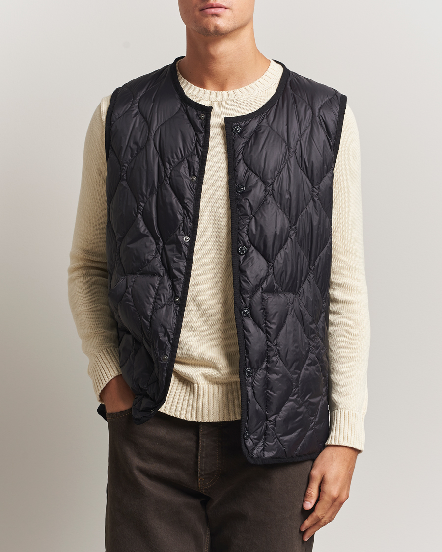 Herre | Jakker | TAION | Military Crew Neck Down Vest Black