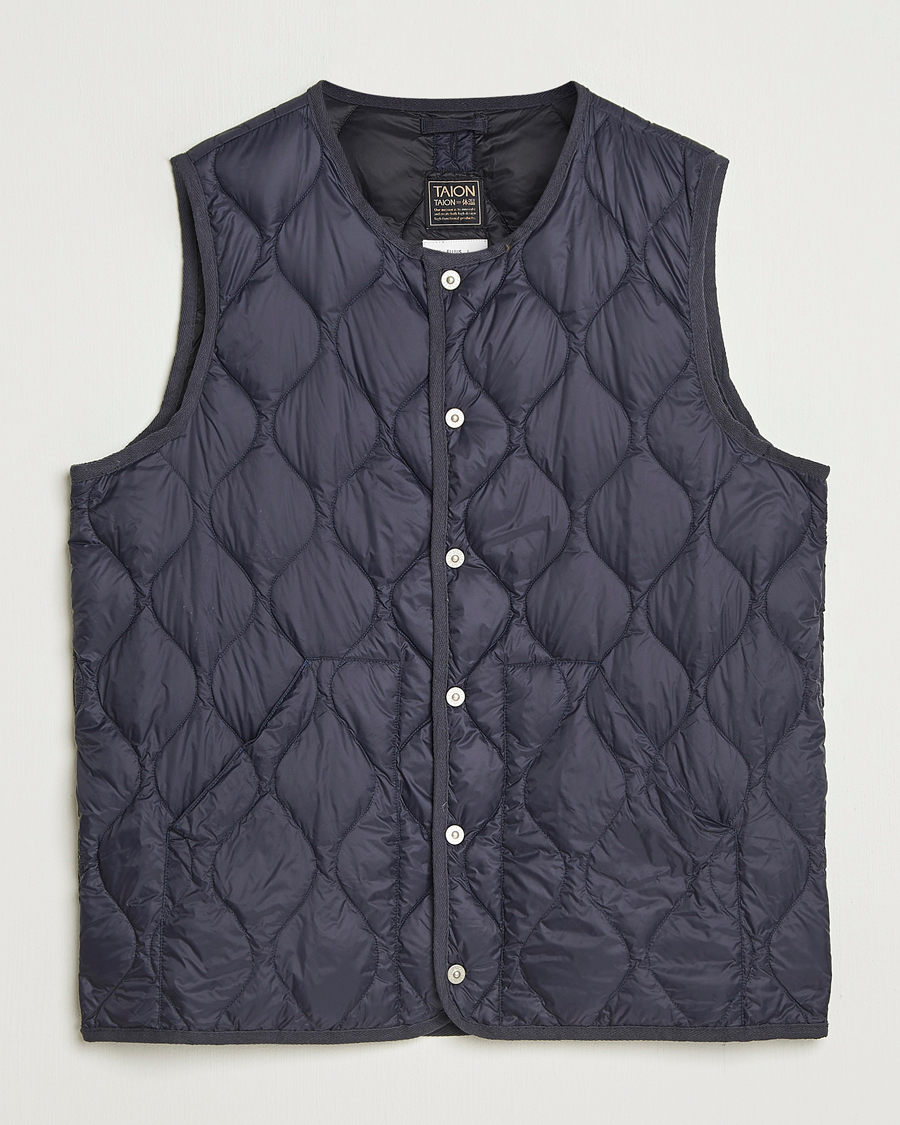 Herre | Vester | TAION | Military Crew Neck Down Vest Navy