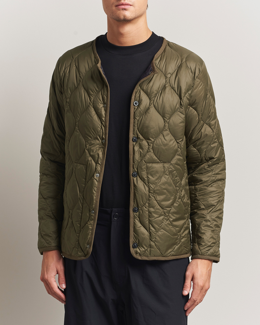 Herre | Jakker | TAION | Military Crew Neck Down Jacket Dark Olive