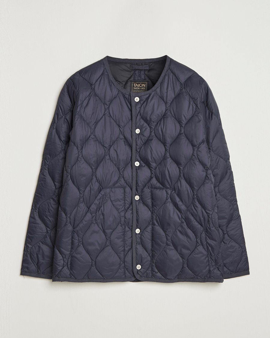 Herre | Jakker | TAION | Military Crew Neck Down Jacket Navy