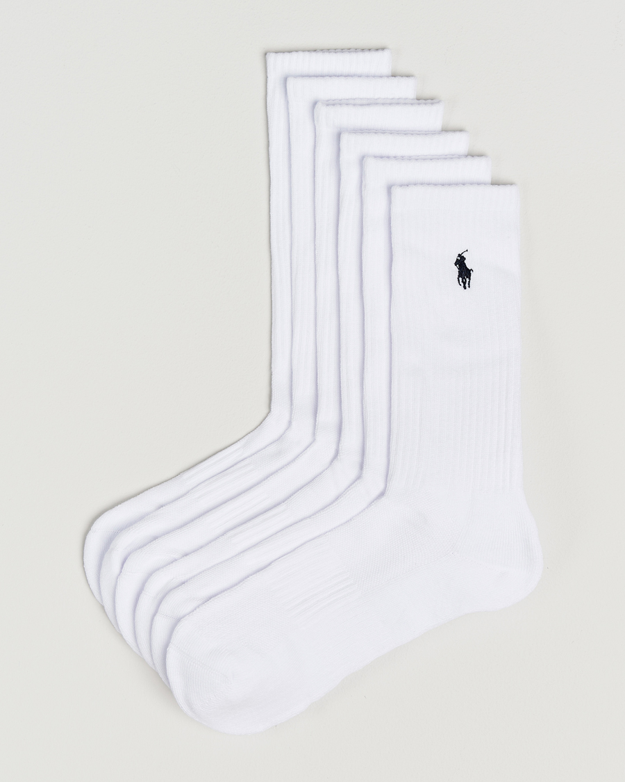 Herre | Undertøy | Polo Ralph Lauren | 6-Pack Cotton Crew Socks White