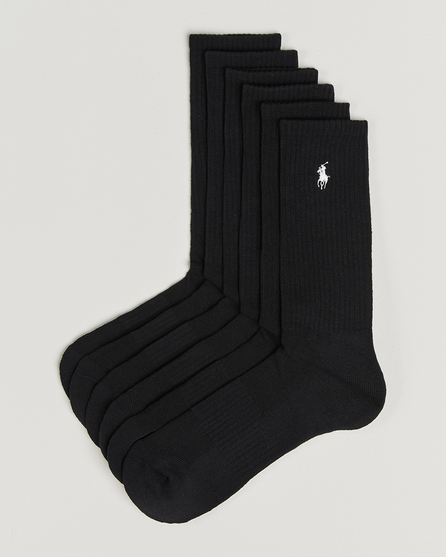 Herre | Undertøy | Polo Ralph Lauren | 6-Pack Cotton Crew Socks Black