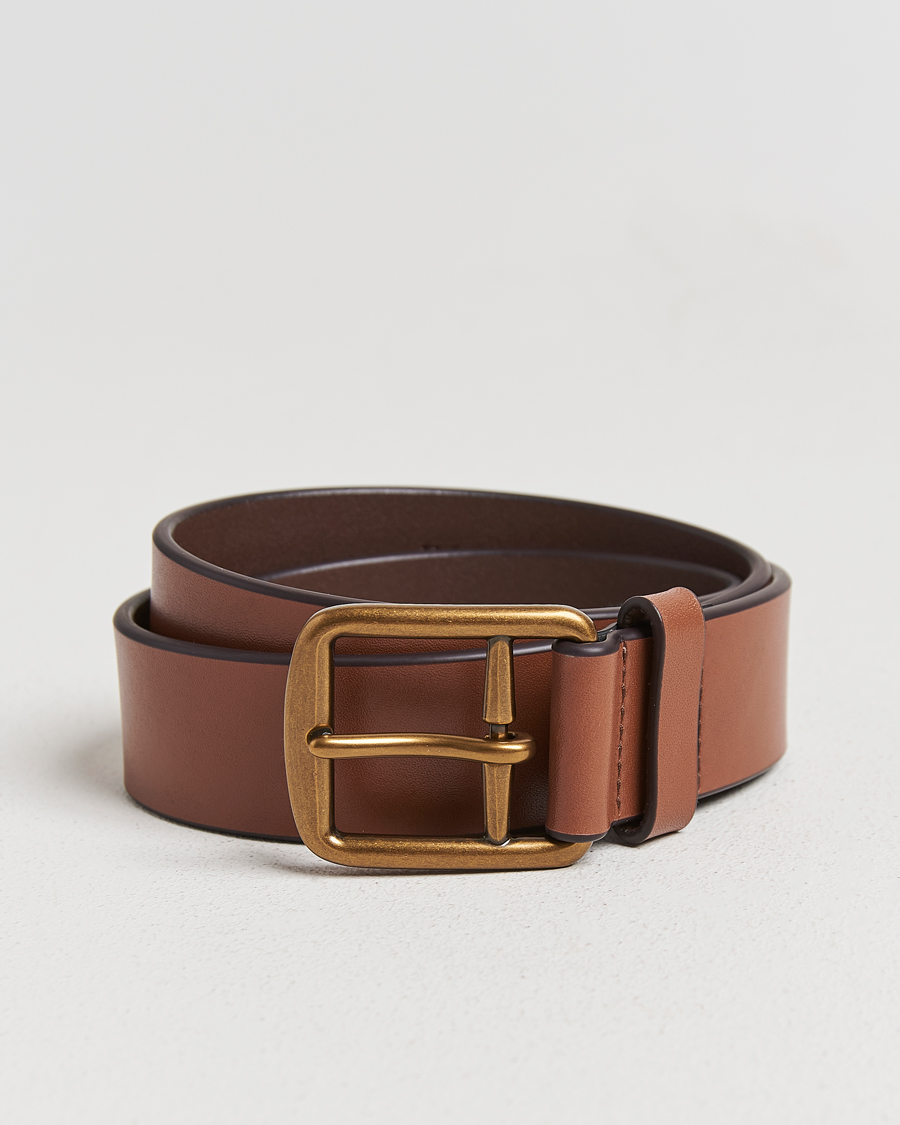 Herre | Belter | Polo Ralph Lauren | Signature Pony Leather Belt Saddle