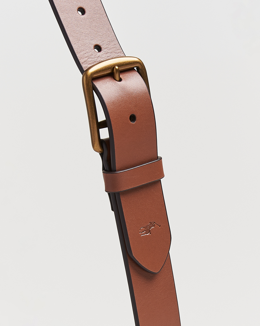Herre | Belter | Polo Ralph Lauren | Signature Pony Leather Belt Saddle