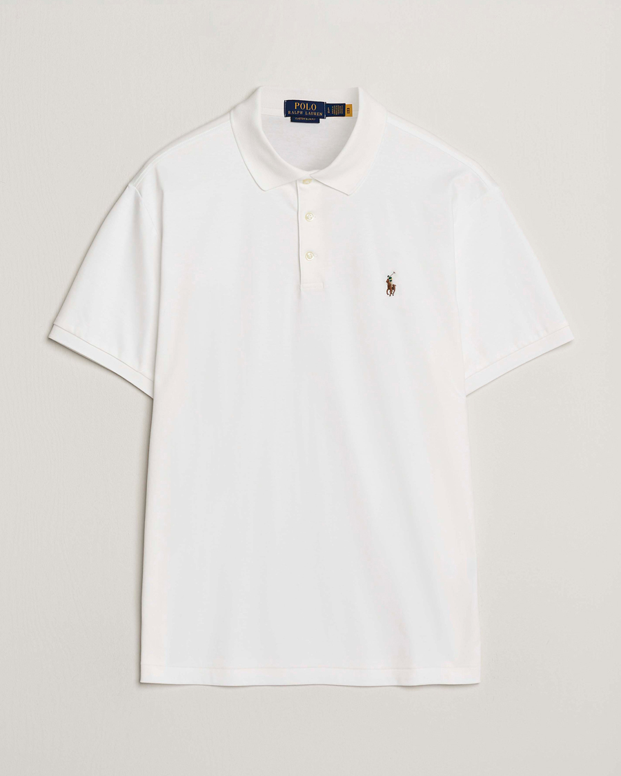 Herre | Pikéer | Polo Ralph Lauren | Custom Slim Fit Cotton Polo White