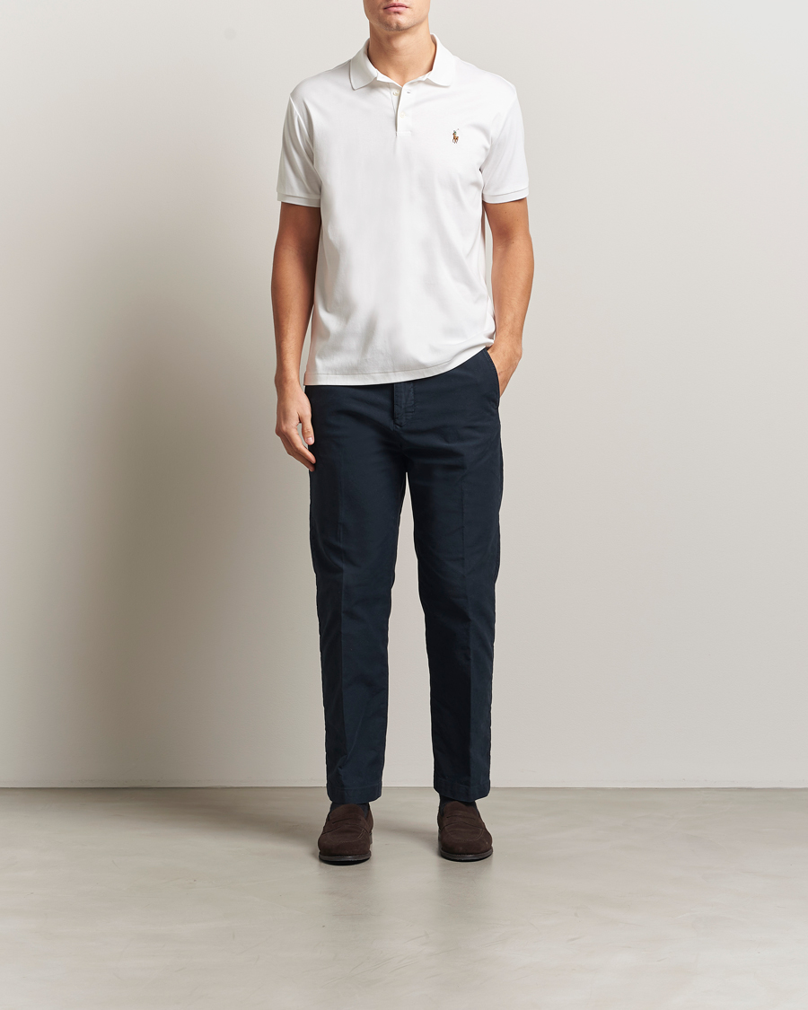 Herre | Pikéer | Polo Ralph Lauren | Custom Slim Fit Cotton Polo White