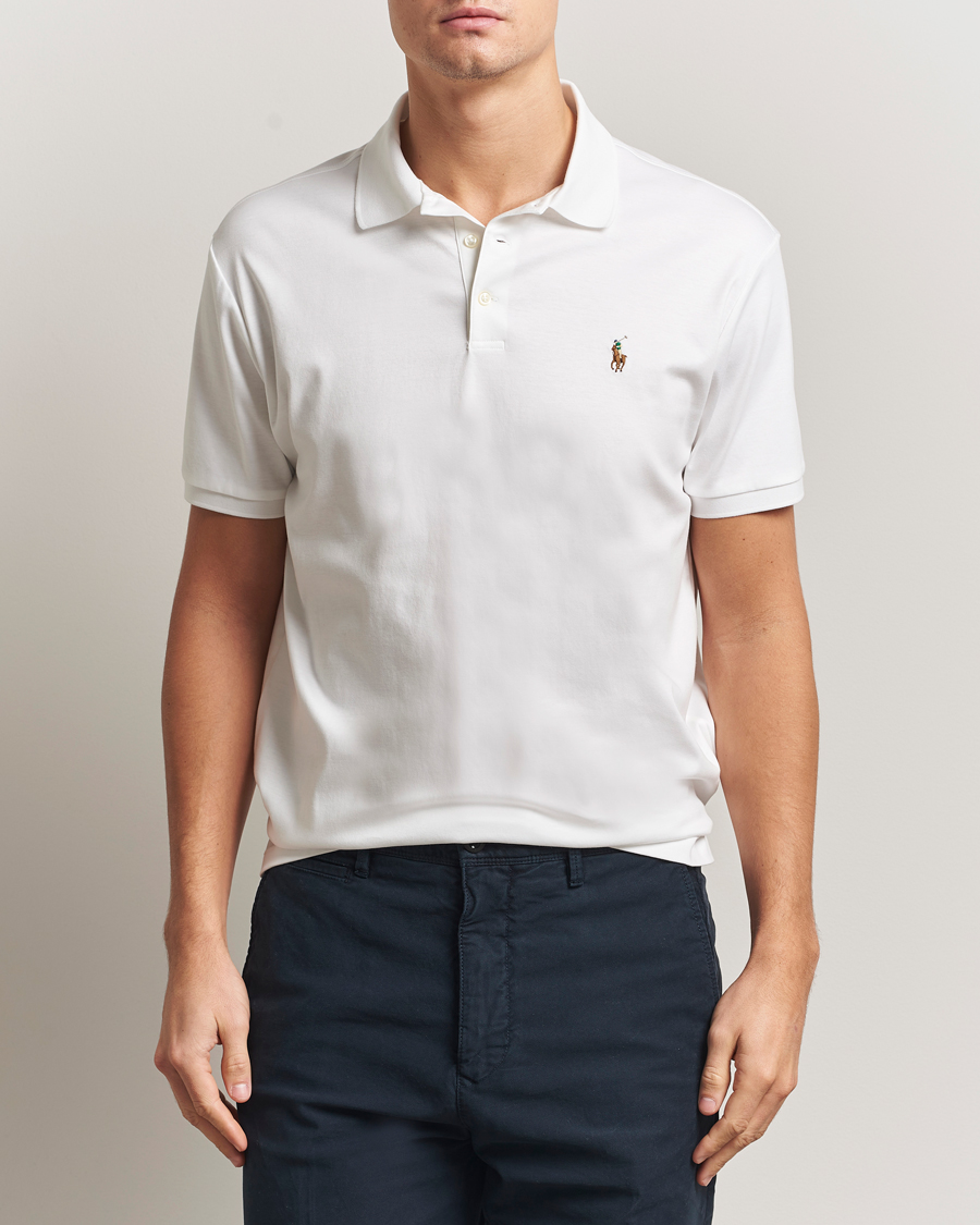 Herre | Pikéer | Polo Ralph Lauren | Custom Slim Fit Cotton Polo White