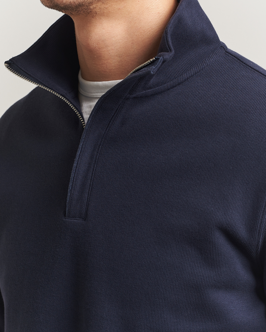 Herre | Gensere | GANT | Light Sacker Rib Half Zip Evening Blue