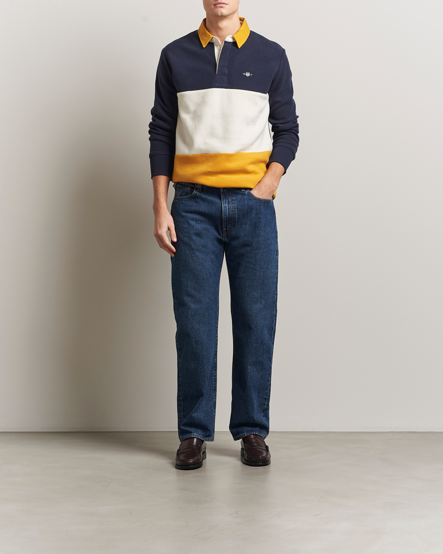 Herre | Gensere | Gant | Blocked Heavy Rugger Evening Blue Multi