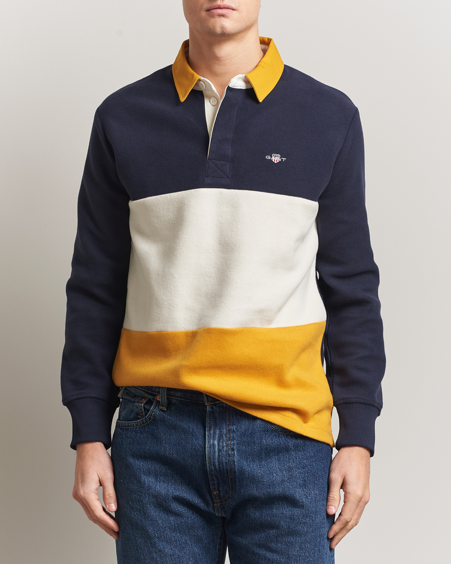 Herre | Gensere | Gant | Blocked Heavy Rugger Evening Blue Multi