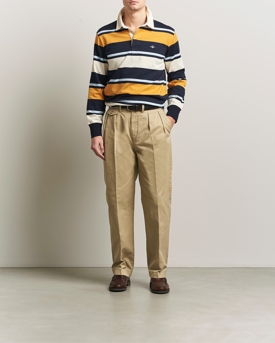 Herre | Gensere | Gant | Striped Heavy Rugger Evening Blue Multi