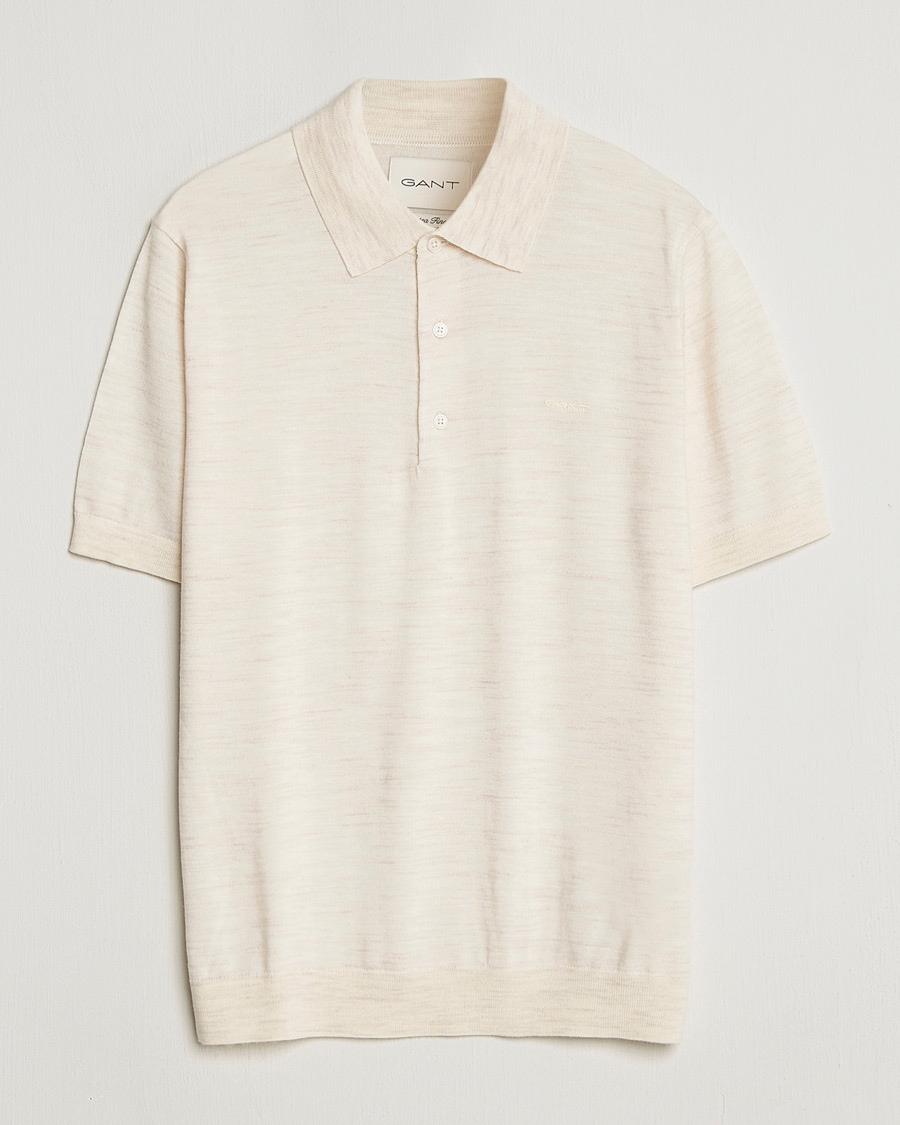 Herre | Pikéer | Gant | Extrafine Merino Polo Seed Melange
