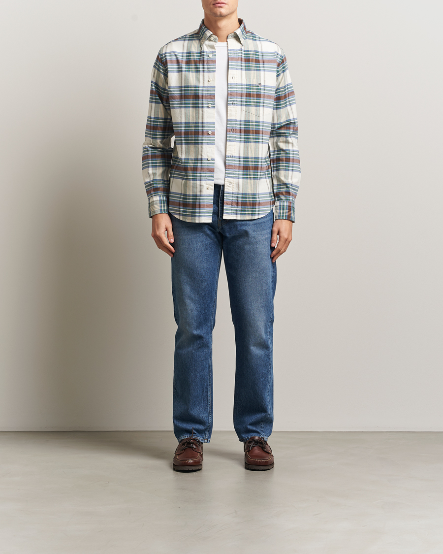 Herre | Skjorter | GANT | Regular Fit Oxford Checked Shirt Woody Green
