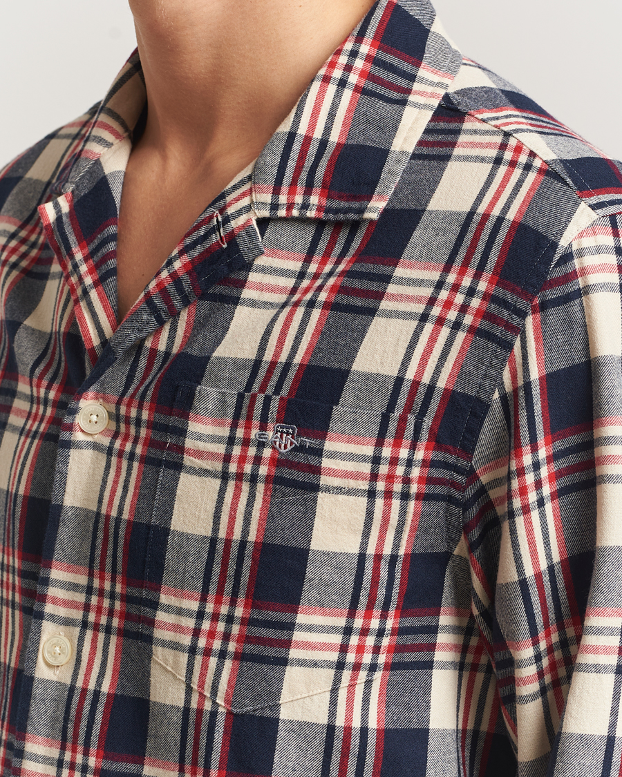 Herre | Pyjamaser og badekåper | GANT | Flannel Checked Pyjama Set Ruby Red