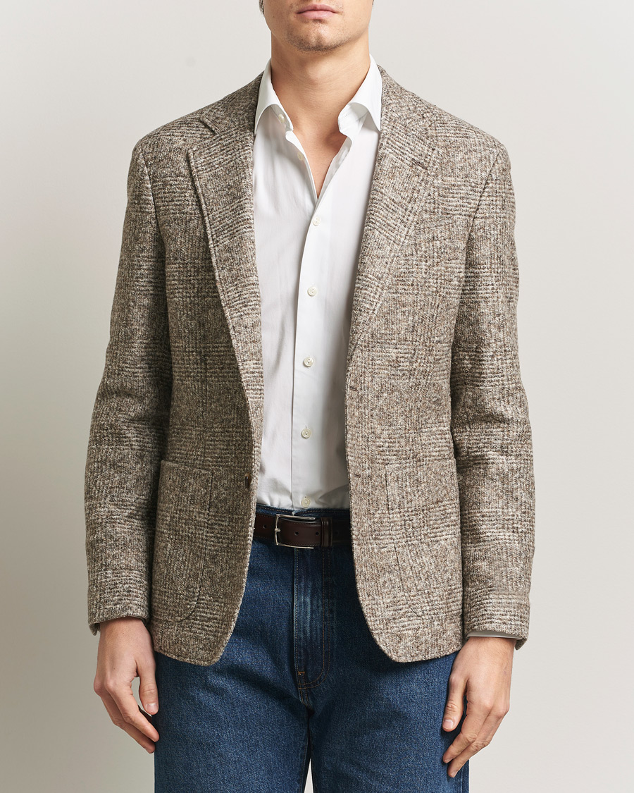 Herre | Dressjakker | GANT | Wool Checked Blazer Seed Melange