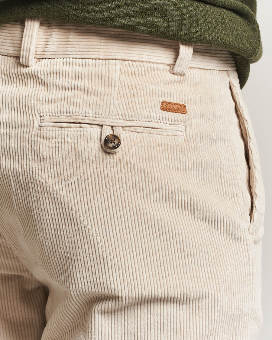 Herre | Bukser | GANT | Straight Fit Corduroy Trousers Putty