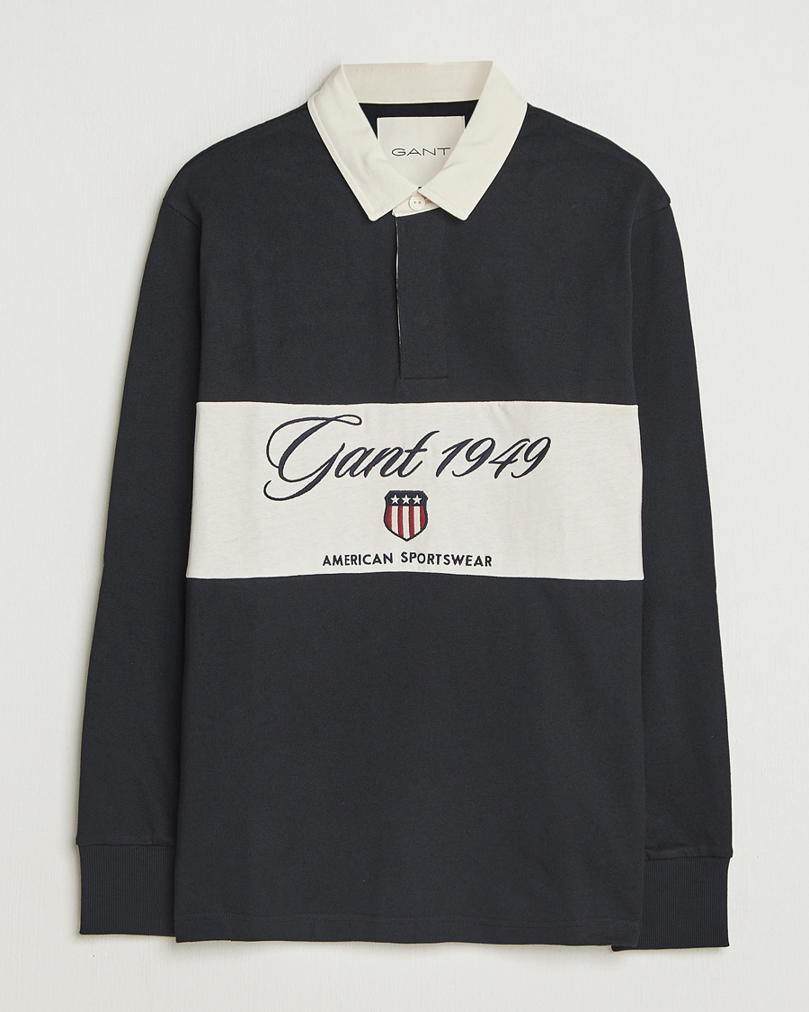 Herre | Gensere | Gant | Blocked Logo Heavy Rugger Black
