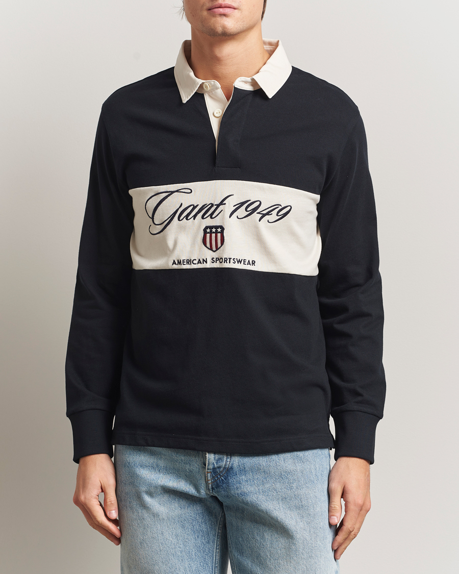 Herre | Gensere | Gant | Blocked Logo Heavy Rugger Black