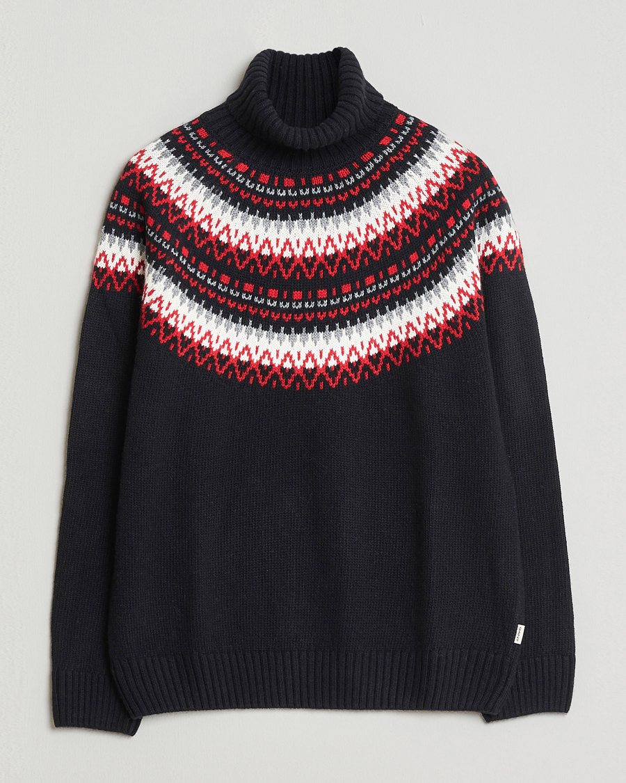 Herre | Gensere | Gant | Fairisle Knitted Turtleneck Black