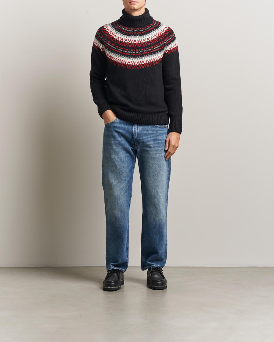 Herre | Gensere | Gant | Fairisle Knitted Turtleneck Black