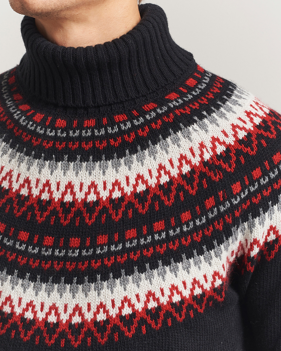 Herre | Gensere | GANT | Fairisle Knitted Turtleneck Black