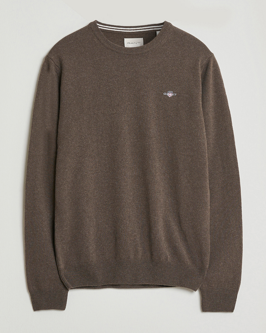 Herre | Gensere | GANT | Superfine Lambswool Crew Neck Seawood Melange