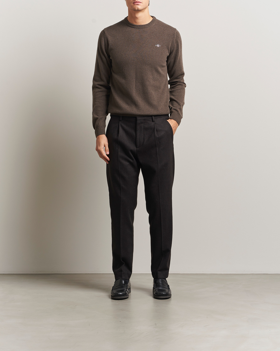 Herre | Gensere | GANT | Superfine Lambswool Crew Neck Seawood Melange