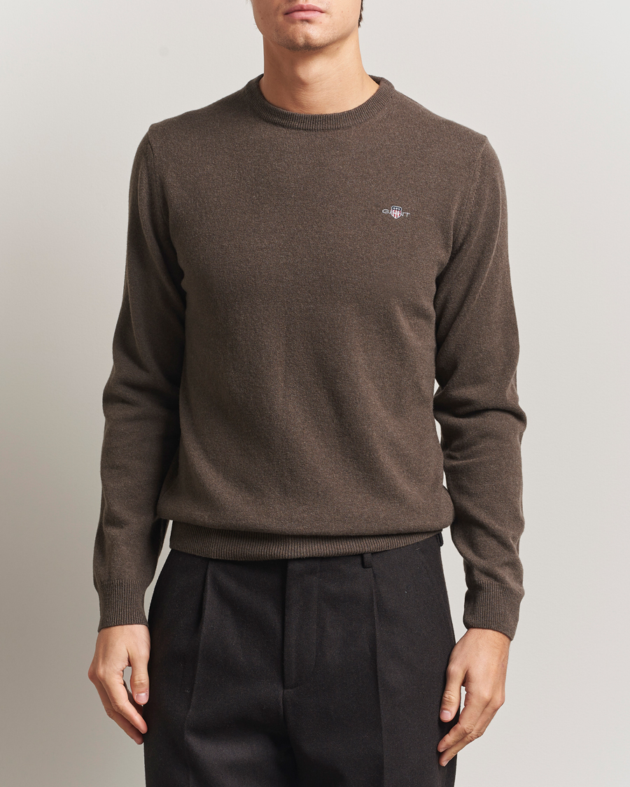 Herre | Gensere | GANT | Superfine Lambswool Crew Neck Seawood Melange