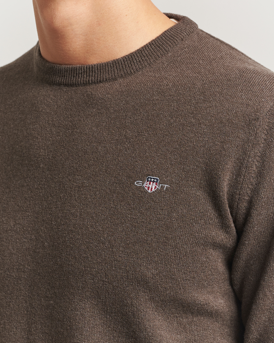 Herre | Gensere | GANT | Superfine Lambswool Crew Neck Seawood Melange