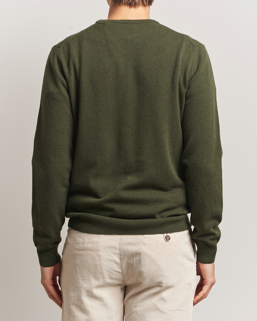 Herre | Gensere | GANT | Superfine Lambswool Crew Neck Khaki Green Melange