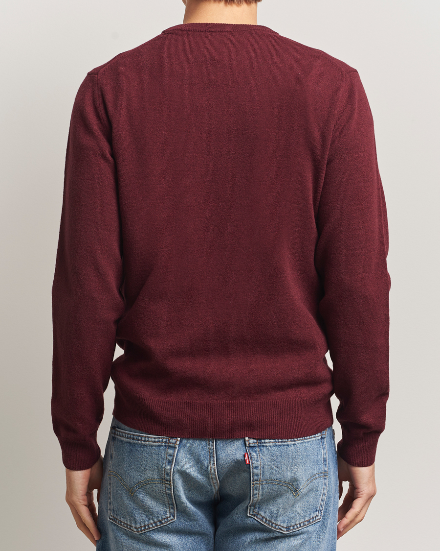Herre | Gensere | GANT | Superfine Lambswool Crew Neck Bordeaux Melange