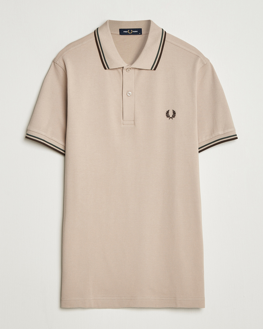 Herre | Pikéer | Fred Perry | Twin Tipped Shirt Warm Oat