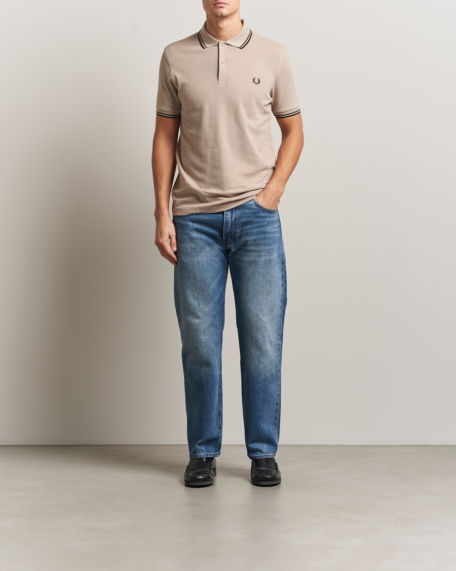 Herre | Pikéer | Fred Perry | Twin Tipped Shirt Warm Oat