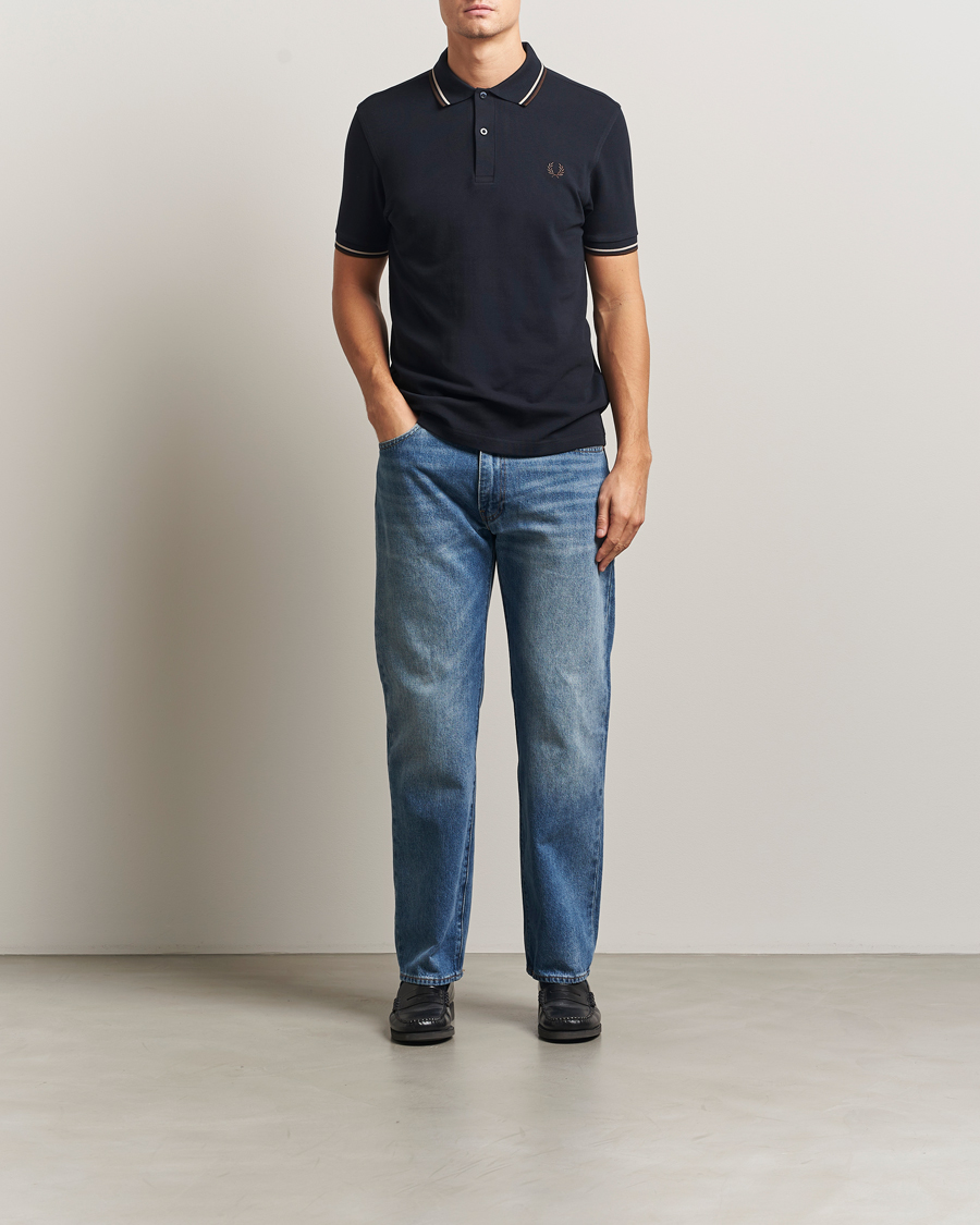 Herre | Pikéer | Fred Perry | Twin Tipped Shirt Navy