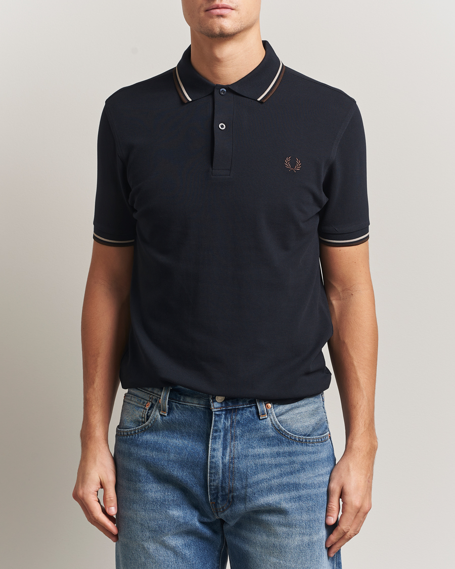 Herre | Pikéer | Fred Perry | Twin Tipped Shirt Navy