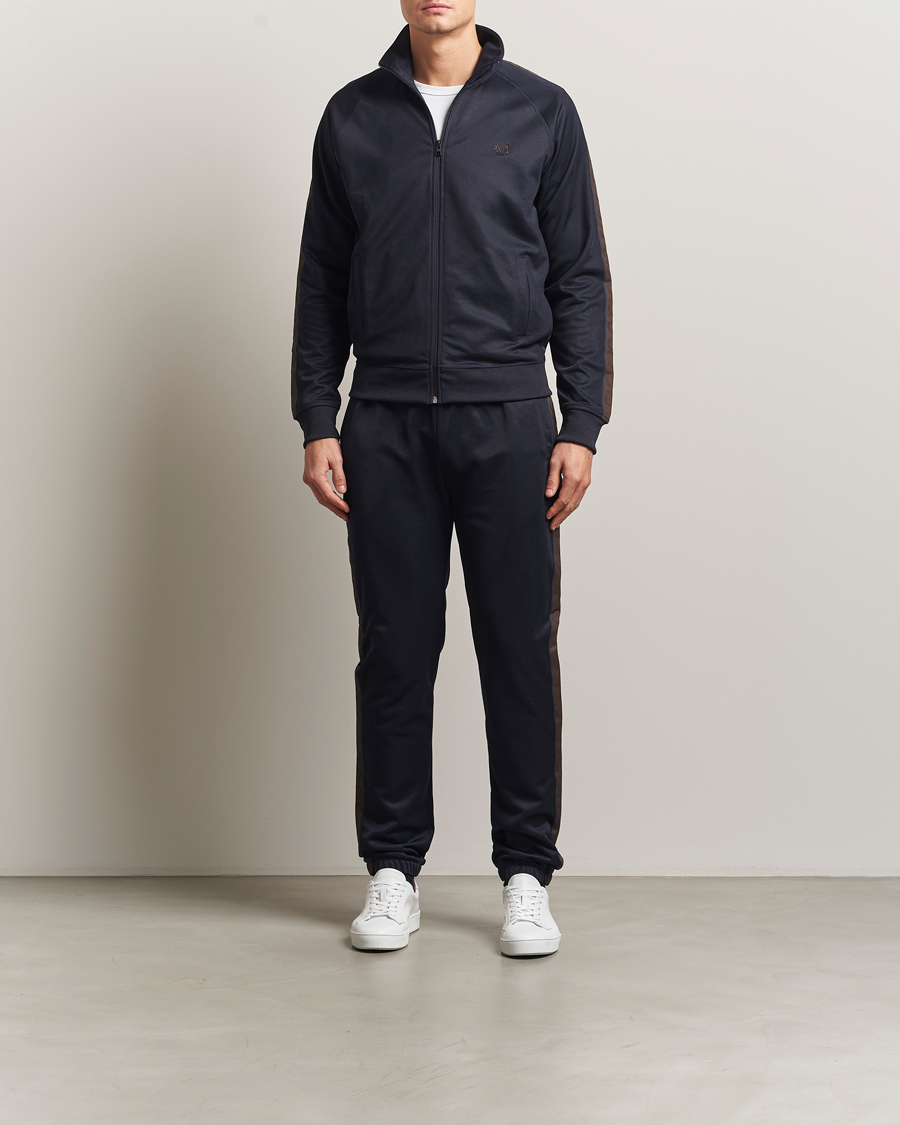 Herre | Gensere | Fred Perry | Taped Track Jacket Navy