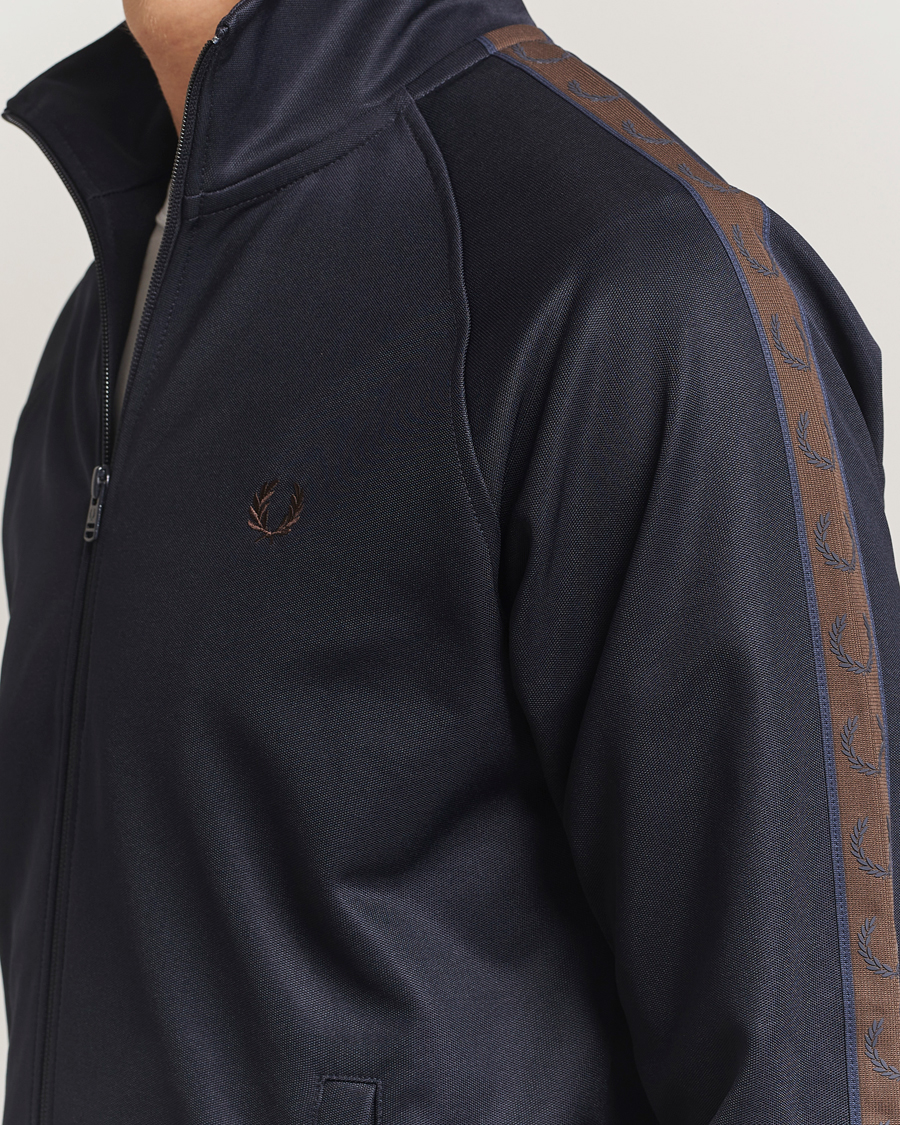 Herre | Gensere | Fred Perry | Taped Track Jacket Navy
