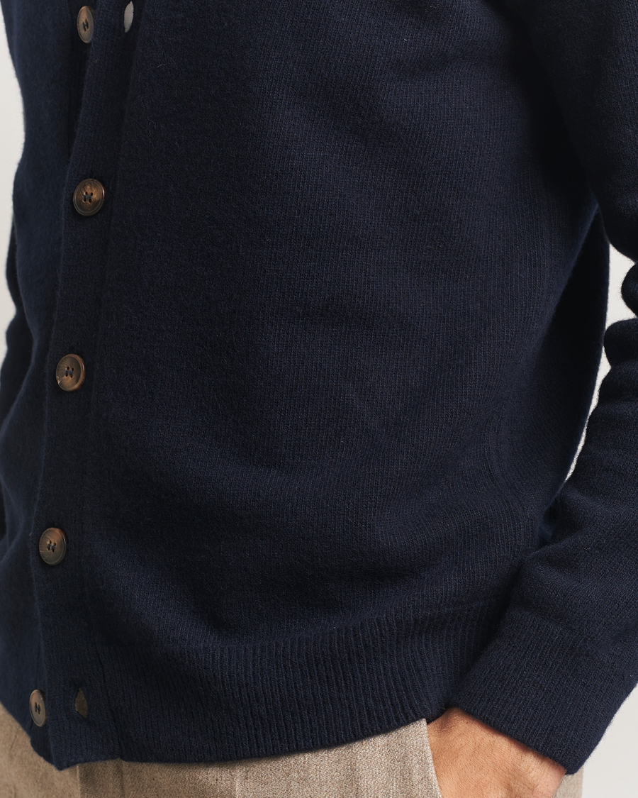 Herre | Gensere | Oscar Jacobson | Eduardo Wool Cardigan Navy