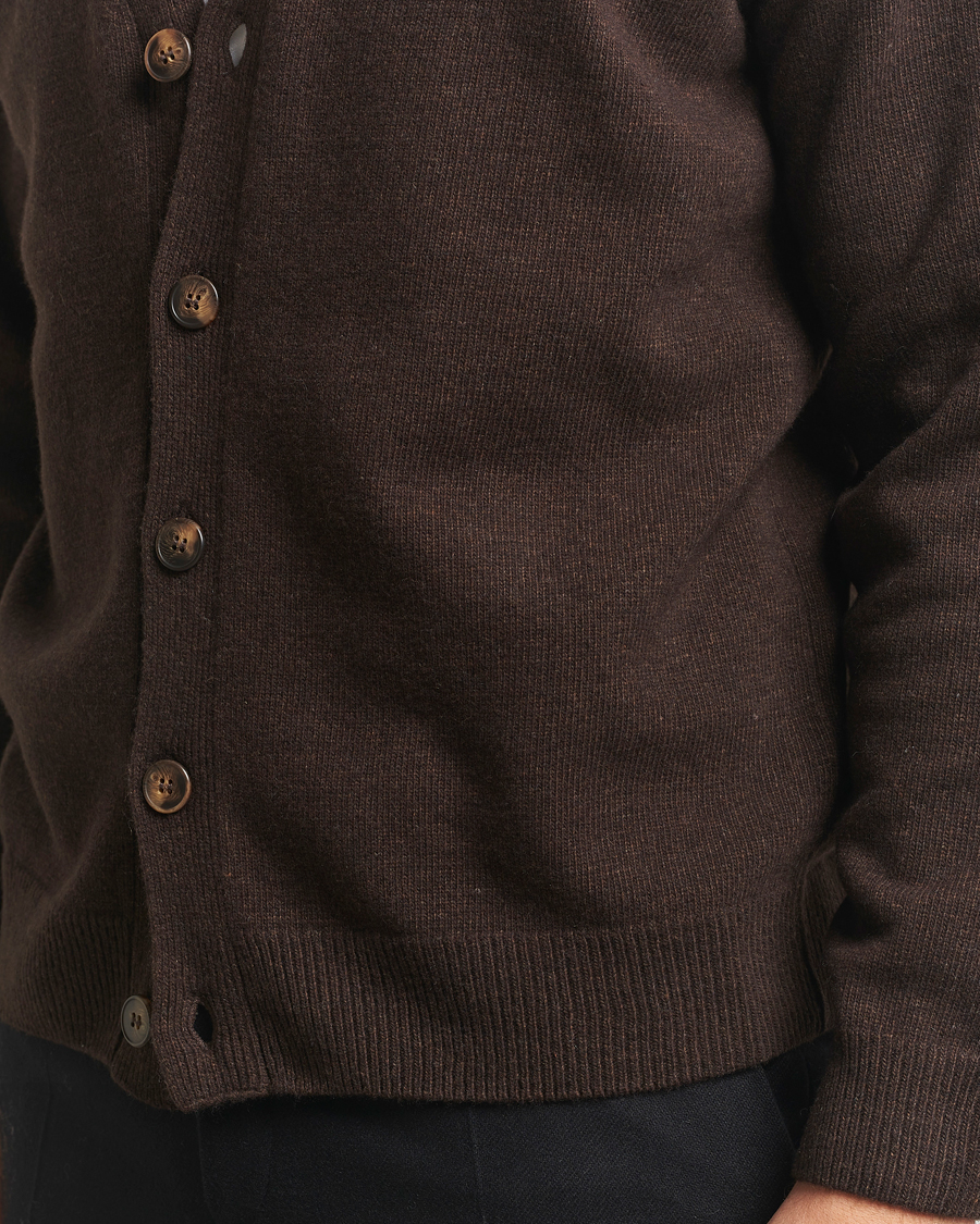 Herre | Gensere | Oscar Jacobson | Eduardo Wool Cardigan Brown
