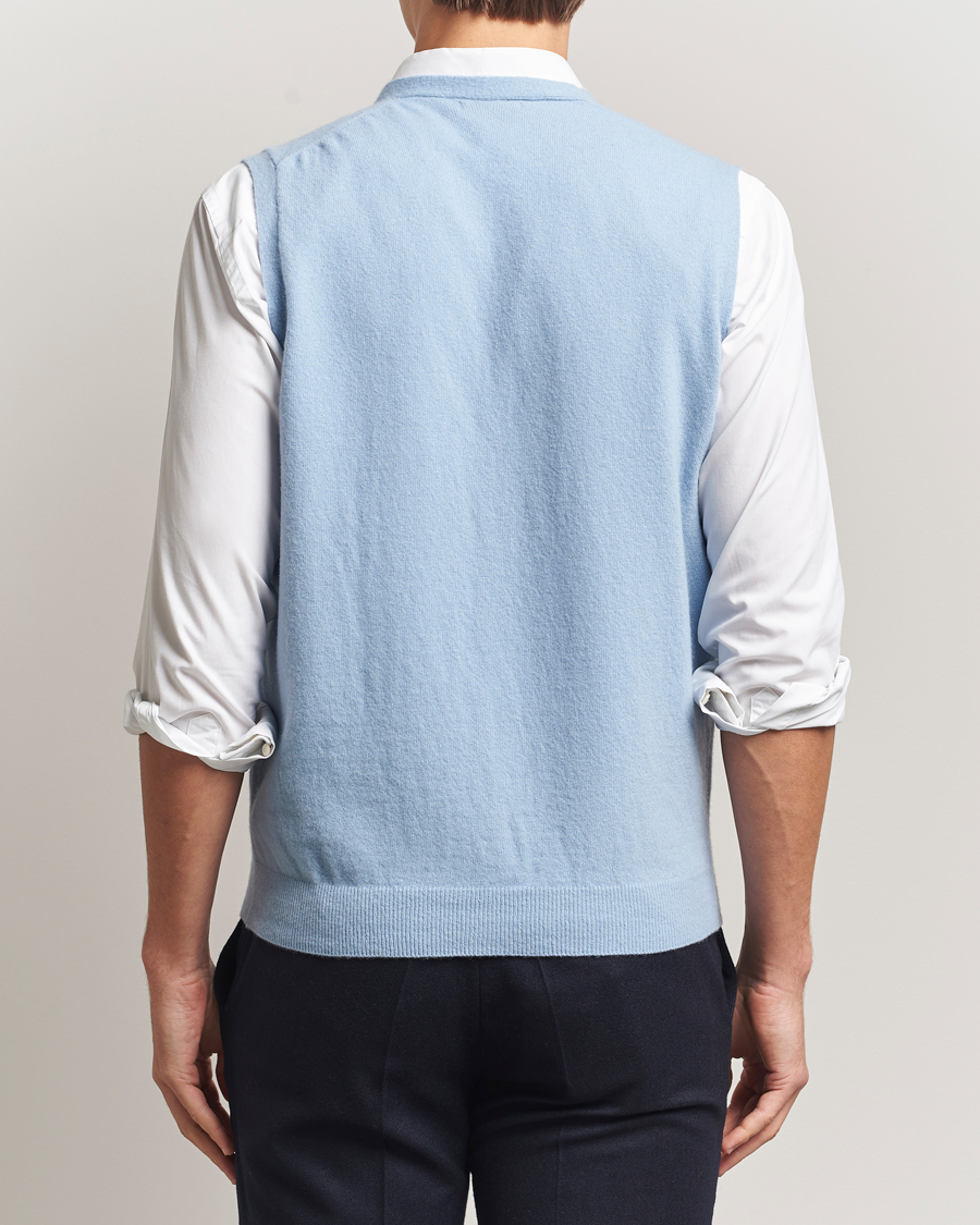 Herre | Gensere | Oscar Jacobson | Guiseppe Buttoned Vest Light Blue
