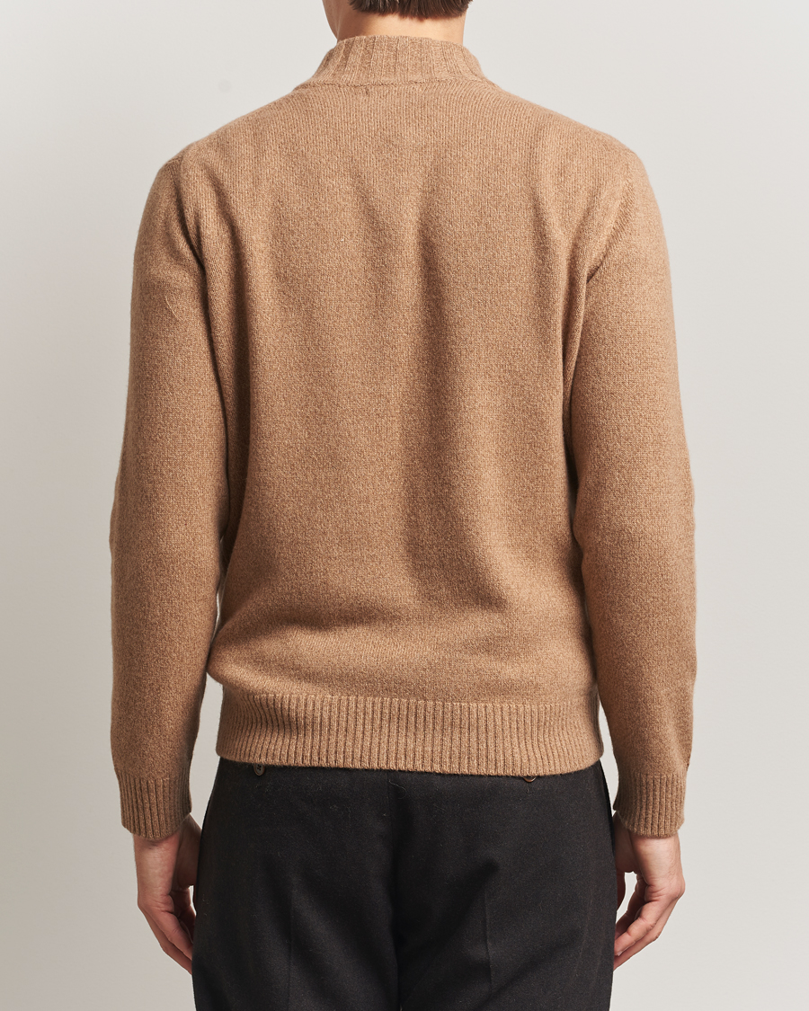 Herre | Gensere | Oscar Jacobson | Paul Wool/Cashmere Half-Zip Beige