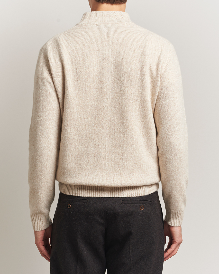 Herre | Gensere | Oscar Jacobson | Paul Wool/Cashmere Half-Zip Creme