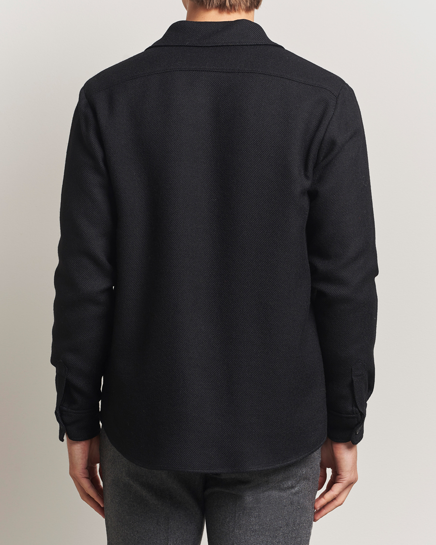 Herre | Jakker | Oscar Jacobson | Maverick Wool Overshirt Black
